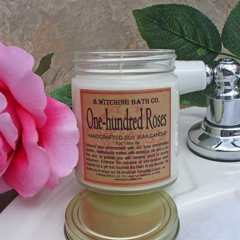 B. Witching Bath Company: One Hundred Roses Handcrafted Soy Wax Candle